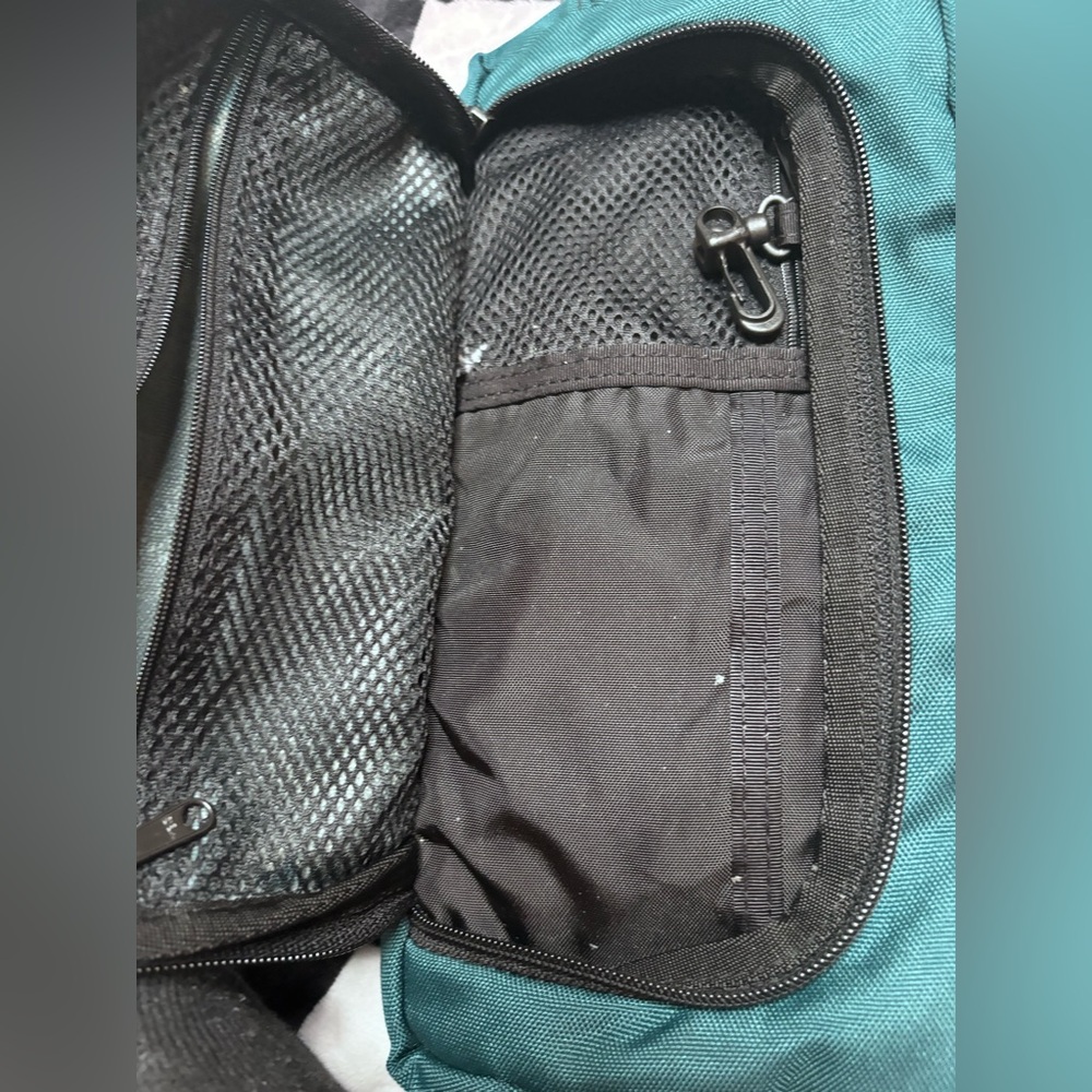 Vintage L.L.Bean Teal Green Fanny Pack Waist Bag USA - Picture 5 of 6